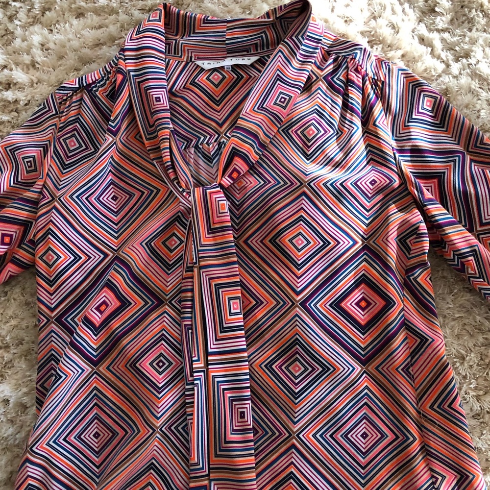 Trina Turk retro-print blouse